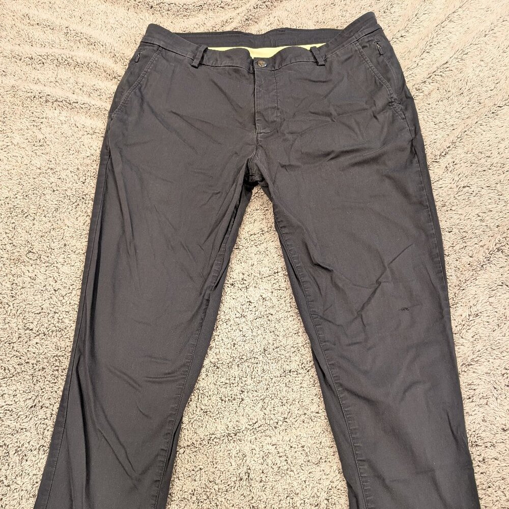 Birddogs Pants Mens size 36x30 (36x29) Green Lined Chino Stretch Golf Tech